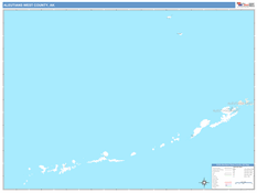 Aleutians West Borough (County), AK Digital Map Color Cast Style